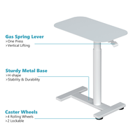 Bureau polyvalent pour les petits espaces avec mécanisme de levage pneumatique Bureau debout idéal ou table d'appoint compacte
