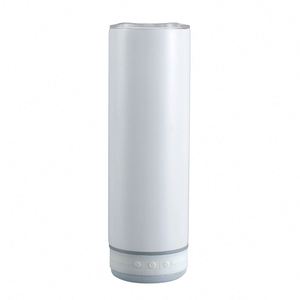 Gobelet droit vierge pour sublimation, 20 oz, en acier inoxydable, isotherme sous vide, avec haut-parleur intelligent sans fil et poignées en plastique - Product Image 4