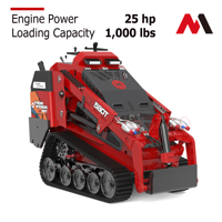 Support compact de couleur différente 25hp 1000lbs sur mini chargeuse à chenilles avec accessoires de grappin à bois