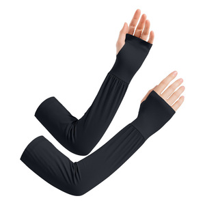 Manchons de protection solaire en soie glacée pour bras entiers, protection UV, pour cyclisme en extérieur, gants à manches longues - Product Image 5