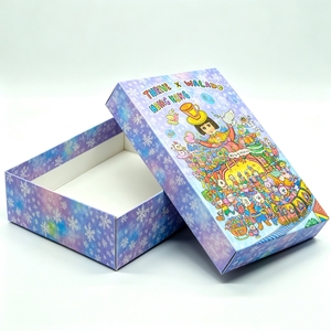 Custom Paper Drawer <b>Box</b> for <b>Christmas</b> Gift Packing <b>Box</b> With Four-Color Printing Cartoon Design For Craft Holiday Gift Packaging - Product Image 3