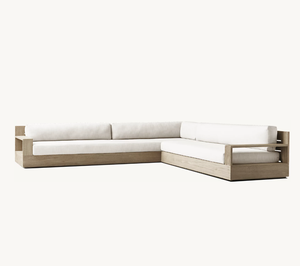 Canapé en teck d'extérieur, vente chaude des fabricants <span class=keywords><strong>MARBELLA</strong></span>, canapé de jardin, terrasse d'hôtel, siège de loisirs en bois massif, <span class=keywords><strong>villa</strong></span>, cour, canapé haut de gamme - Product Image 3