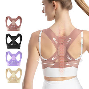 Ceinture <span class=keywords><strong>de</strong></span> maintien dorsale réglable, légère et respirante avec fermeture auto-agrippante pour la correction <span class=keywords><strong>de</strong></span> la posture et <span class=keywords><strong>le</strong></span> soulagement <span class=keywords><strong>de</strong></span> la cyphose - Product Image 1