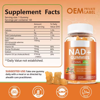 Complément alimentaire NAD Gummies, absorption de nicotinamide riboside, stimulant NAD+, vitamine D3, zinc, soutient la santé cellulaire