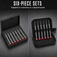 Jeu de tournevis de précision, embouts en acier S2, poignée en alliage d'aluminium, Torx Phillips, outil de réparation pour téléphone portable et ordinateur portable, 6 pièces, 123,6 mm