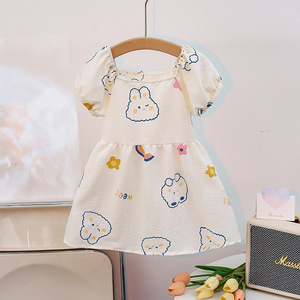 Robes <span class=keywords><strong>d</strong></span>'<span class=keywords><strong>été</strong></span> pour enfants, mode féminine pour filles, imprimé floral, jupe de princesse tendance pour jeunes filles - Product Image 6