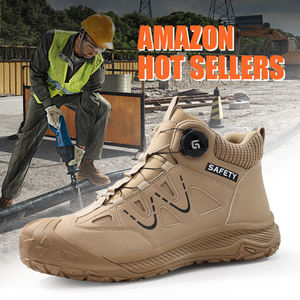 Guyisa Bottes de sécurité à bout en acier anti-écrasement et anti-crevaison confortables en maille de microfibre avec boucle intelligente pour toutes les saisons pour hommes - Product Image 5