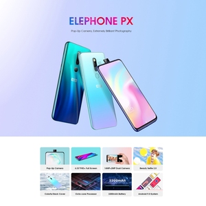 <span class=keywords><strong>ELEPHONE</strong></span> — téléphone portable PX / EP2008, 4 go + 64 go, double caméras arrière, caméra avant Pop-up, 4G, Android 6.53, 9.0 pouces - Product Image 6