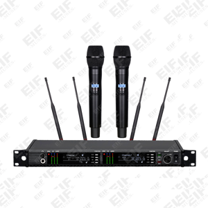 AD4D-2 True Diversity Dual Channel UHF <b>Wireless</b> <b>Microphone</b> System, Metal Handheld Mics <b>for</b> Stage Wedding Karaoke Conference - Product Image 5