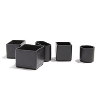 Couvre-jambe de chaise en caoutchouc plastique noir Pieds de table Conseils Caps Protecteur de jambe de sol de meubles