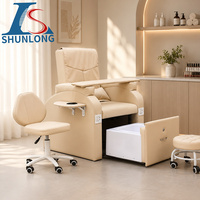 Chaise de pédicure sans plomberie avec cuvette intégrée, équipement de spa pour ongles, fauteuils et bassin de pédicure, vente en gros