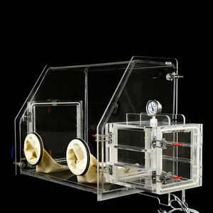 Boîte à gants sous vide à double chambre <span class=keywords><strong>de</strong></span> laboratoire GS-002-B, neuve d'usine, avec composant moteur principal, état d'occasion disponible - Product Image 1