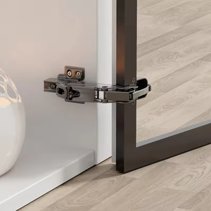 Hydraulic Corner Cabinet Aluminum Frame Glass Door Hinge Minimalist <b>Narrow</b>-Edge 165-Degree Wide-Angle Hinge Furniture Hinge - Product Image 2