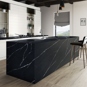 Dalles de pierre de quartz noir Laurent haut de gamme 20mm 30mm, découpe sur mesure, fournisseur de matériaux pour plans de travail de cuisine - Product Image 5