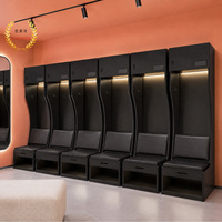Casier de rangement fitness étanche en HPL personnalisé avec serrure électronique, panneau stratifié haute pression, pour vestiaire de football, OEM ODM