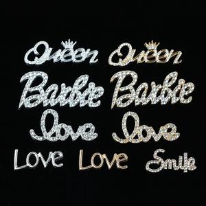 <span class=keywords><strong>Collezione</strong></span> di Accessori Fai-da-Te per Gioielli con Alfabeto, Accessori per Cover Telefono, Materiali con Strass a Forma di Corona e Cuore - Product Image 1