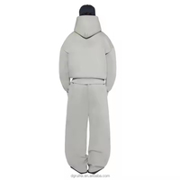 Ensemble de survêtement molletonné ample et épais 100 % coton personnalisé pour homme (pantalon de jogging et sweat à capuche)