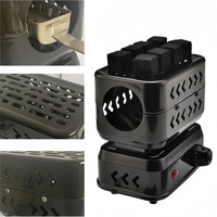 Brûleur à charbon électrique à chauffage rapide pour chicha, température réglable, avec tiroir, accessoires pour chicha