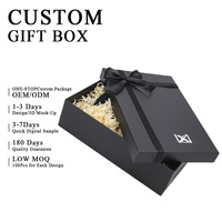 Caja de Regalo de Cartón Rígido de Gran Capacidad con Tapa Reutilizable Ecológica de Lujo Personalizada, Impresión Digital Reciclada