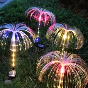 Lámpara Solar de Medusas con Fibra Óptica, 7 Colores, Impermeable, para Jardín, Césped, Balcón, Iluminación Ambiental Decorativa - Product Image 2