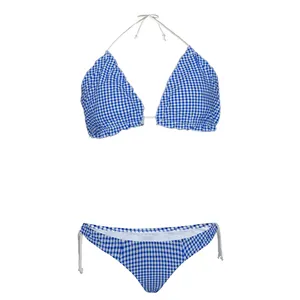 Gingham String Bikini Swimsuits Set Women Ladies Swimwear 2024 Hot Sexy Beach OEM Wholesale Custom Factory Manufacturer