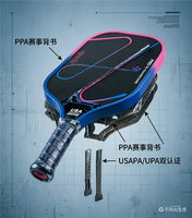 Raquette de pickleball Luzz Glider 2026 prête à être expédiée, revêtement 984-Aero, raquette en fibre de carbone avec un grand sweet spot semi-géré