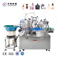Remplissage automatique sous vide 3 têtes de bouteilles de pulvérisation de liquide de parfum d'huile essentielle remplissage de machine à emballer de capsulage de fabrication de parfum