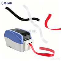 Imprimante à transfert thermique avec interface USB et coupeur pour ruban satiné, machine d'impression pour vêtements, bouteilles et étiquettes en ruban satiné