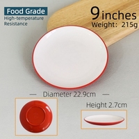 Assiette peu profonde épaissie de 9 pouces, style occidental, pour buffet de restauration rapide et plat à fondue, vente en gros, style minimaliste