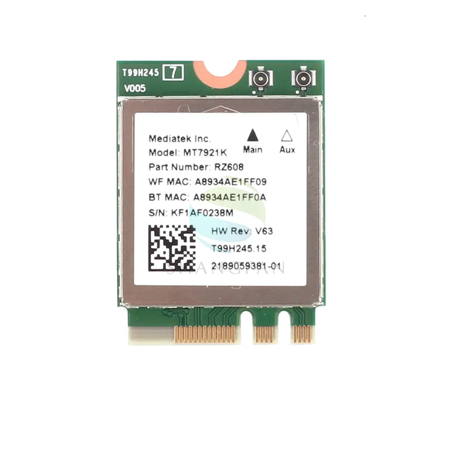Original Factory MT7921K Chip Dual Band 1800Mbps USB Internal Wireless Wifi Module for Laptop Wifi 6E Network Cards Adapter