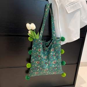 Nouveau Sac Fourre-tout en Toile à Motifs Floraux Frais 2026, Polyvalent et Grande Capacité, Sac à Bandoulière Unique pour Femme - Product Image 3
