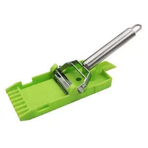 Raspador pelador de acero inoxidable de soporte multifuncional, combinación de cepillo de melón, cuchillo para pelar