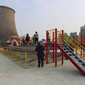 Ensemble de balançoires d'extérieur sans moteur, jardin, école, communauté résidentielle, équipement de terrain de jeu en acier - Product Image 3