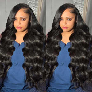 Échantillon <span class=keywords><strong>Gratuit</strong></span> de Perruque HD Sans Colle Cambodgienne, Perruque Frontale 360 en Dentelle avec Cheveux Vierges Alignés de la Cuticule, Tissages et Perruques de Cheveux Humains Indiens Bruts - Product Image 3