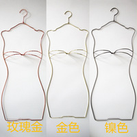 Nouveau design, maillot de bain en fil métallique couleur or rose, cintre pour bikini