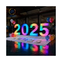 Lettres lumineuses LED personnalisées en métal pour l'extérieur, à poser, haute luminosité, 3 pieds, 4 pieds, 5 pieds, lettres RGB pour la location et la vente