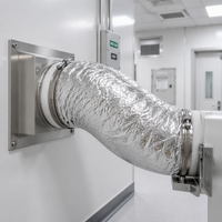 10 Conduits flexibles R6 R8 4"-22" pour système CVC, pièce 5, ventilation en ligne, isolation en feuille d'aluminium, flexibles, contemporains, pour hôpitaux