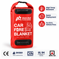 Couverture anti-feu industrielle pour véhicules électriques 430 GSM en fibre de verre 160G silicone testée DIN pour la lutte contre les incendies dans les dépôts et entrepôts