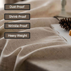 Nappe de mariage en lin moderne Pierre lavée pour une ambiance détendue Technique tissée pour la maison ou le mariage - Product Image 1