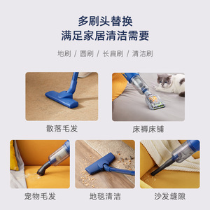 Aspiradora de Mano Zhigao con Depósito de Polvo de 0.5L, Alta Potencia de Succión, para Limpieza de Colchones, Color Azul y Blanco - Product Image 3