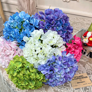 Flores Artificiales de Hortensia 3D, Tacto Natural, Decoración para Bodas y Hogar, Arreglo Floral de Plástico - Product Image 1