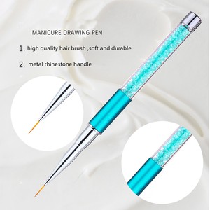 Accesorios de Alta Calidad para Decoración de Uñas, Pincel Largo para Delineado de Uñas con Diamantes de Imitación y Mango Colorido - Product Image 3