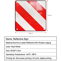 Panneau de signalisation réfléchissant rouge et blanc pour l'Italie et l'Espagne-Matériau réfléchissant en sergé certifié CE pour voitures et vélos