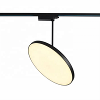 Juno – lumière de piste magnétique à panneau rond, éclairage de Spot de galerie d'art à LED avec lampes suspendues de Rail de piste