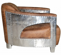 Fauteuil en cuir haut de gamme, ergonomique, confortable, design intemporel, moderne, pour salon, hôtel, extérieur, portable
