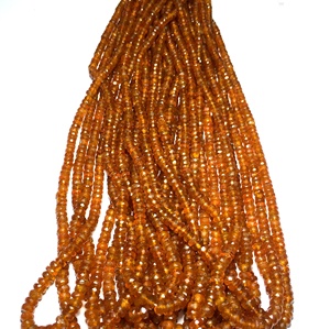 Venta al por mayor de alta calidad, cuentas Rondelle facetadas de musgo naranja de cianita, piedras preciosas sueltas naturales sin tratar para joyería, cuentas de piedra - Product Image 4