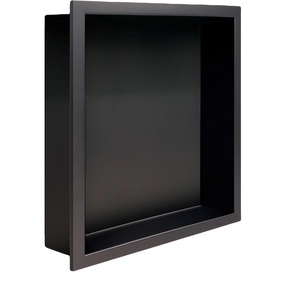 Nicho de ducha de acero inoxidable 304, negro mate, resistente al agua, LED, montaje en esquina, estante de baño para Hotel, almacenamiento de pared moderno - Product Image 1