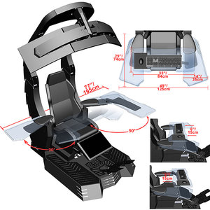 Nouvelle chaise de jeu PC électrique inclinable avec logo personnalisé, confortable, 3 moniteurs, avec chaleur et coussin, chaise de jeu PC - Product Image 2