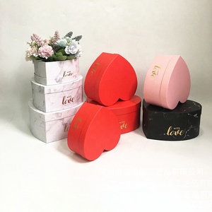 In Stock Luxury Gift Packaging Custom Printing Design Cardboard Heart Shape Flower Box