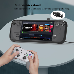 Tideseer Anti-Sturz Gummi TPU Schutzhülle Halterung Touchpad-Tasten-Aufkleber-Set Schwarz Ständer Steam Deck Spielzubehör - Product Image 2